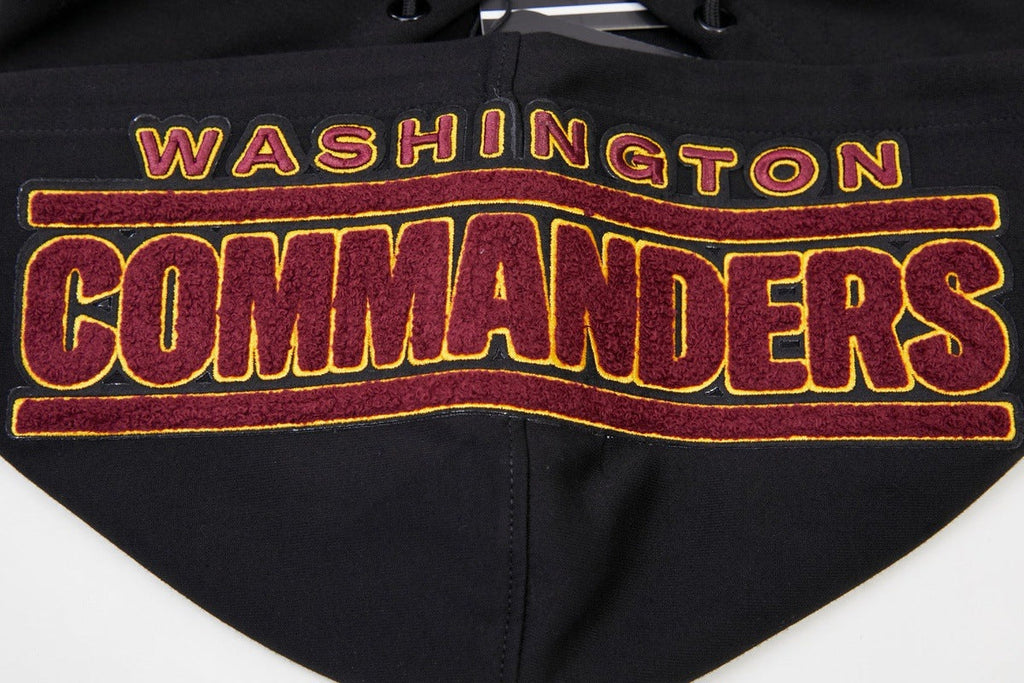 NFL WASHINGTON COMMANDERS CLASSIC CHENILLE CHANDAIL À CAPUCHON POUR HOMME (NOIR)