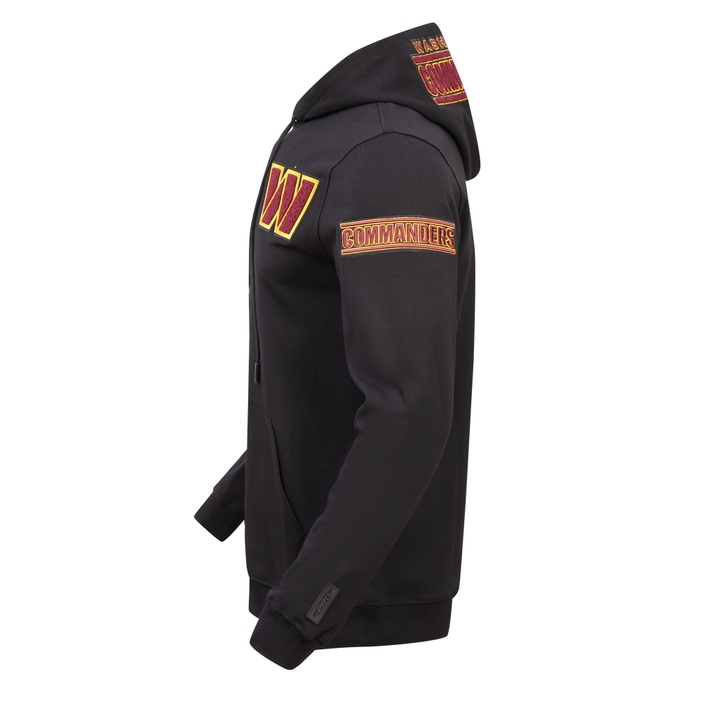 NFL WASHINGTON COMMANDERS CLASSIC CHENILLE CHANDAIL À CAPUCHON POUR HOMME (NOIR)