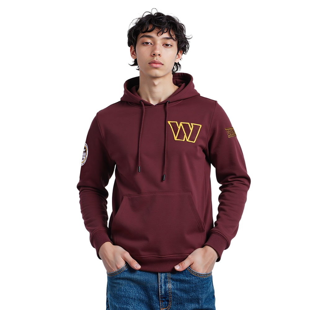 NFL WASHINGTON COMMANDERS CLASSIC CHENILLE CHANDAIL À CAPUCHON (LIE-DE-VIN)