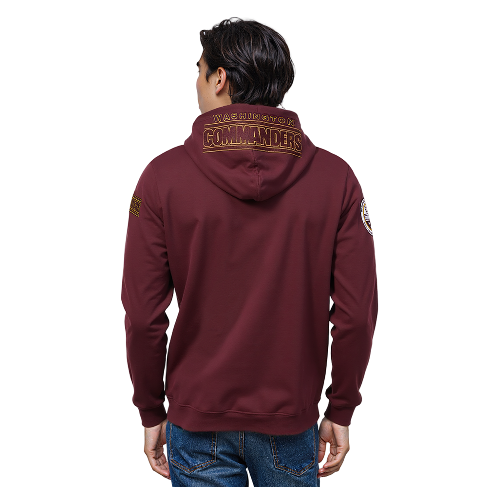 NFL WASHINGTON COMMANDERS CLASSIC CHENILLE CHANDAIL À CAPUCHON (LIE-DE-VIN)
