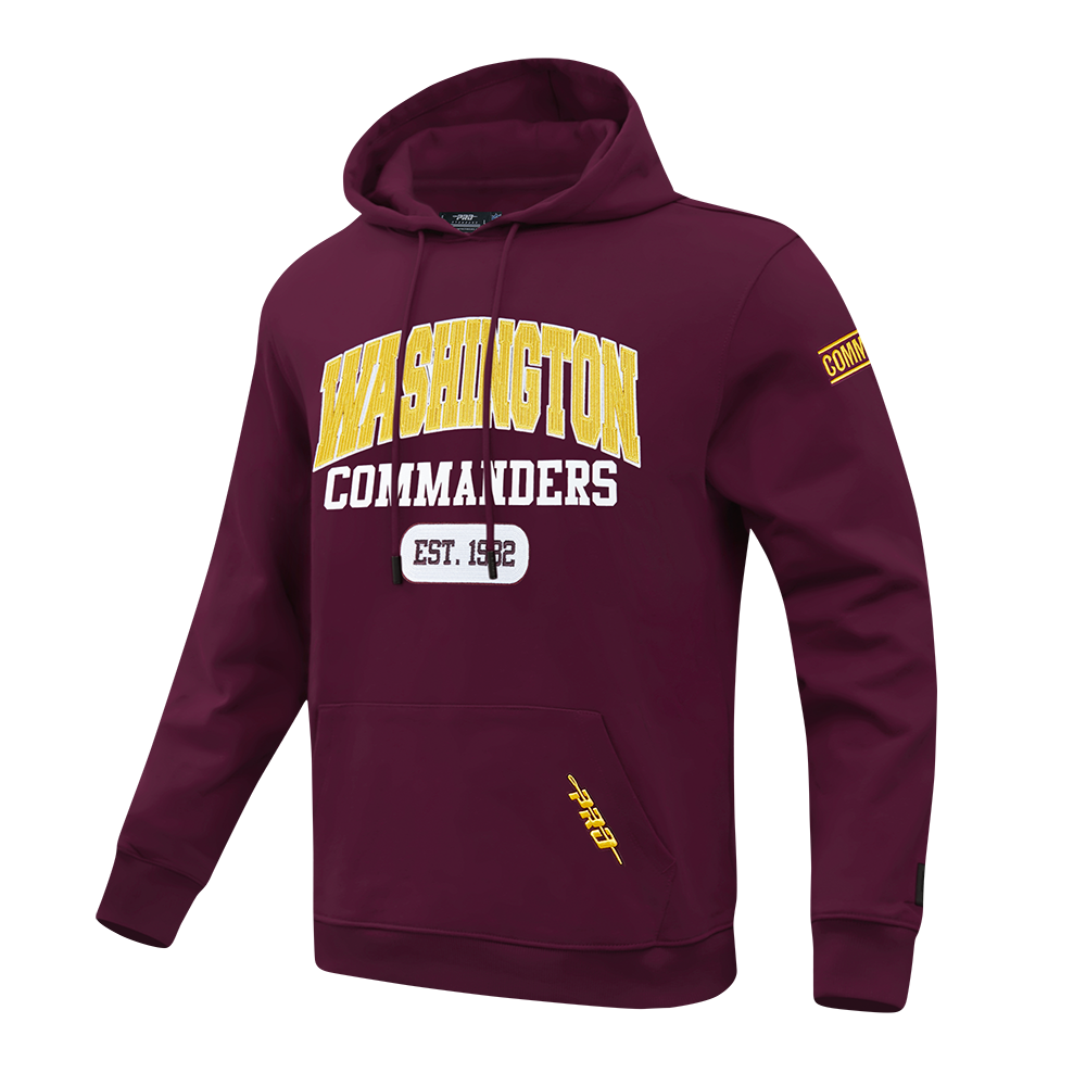 NFL WASHINGTON COMMANDERS CITY ARCH CHANDAIL À CAPUCHON EN MOLLETON POUR HOMME (LIE-DE-VIN)