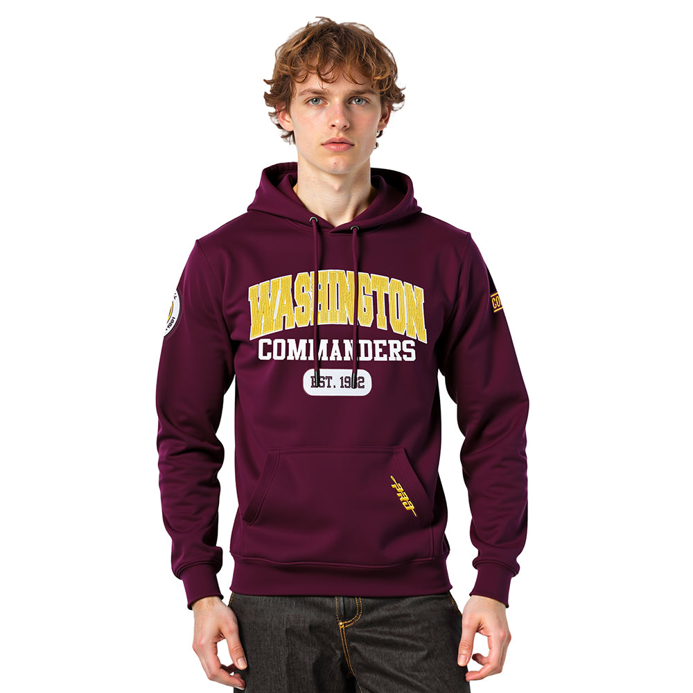 NFL WASHINGTON COMMANDERS CITY ARCH CHANDAIL À CAPUCHON EN MOLLETON POUR HOMME (LIE-DE-VIN)