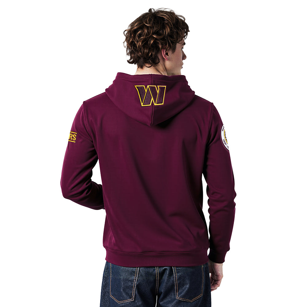 NFL WASHINGTON COMMANDERS CITY ARCH CHANDAIL À CAPUCHON EN MOLLETON POUR HOMME (LIE-DE-VIN)