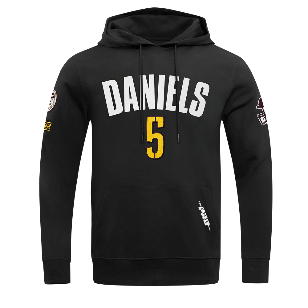 NFL WASHINGTON COMMANDERS JAYDEN DANIELS #5 CLASSIC PNN MEN'S PULLOVER HOODIE (BLACK)