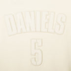 NFL WASHINGTON COMMANDERS JAYDEN DANIELS #5 NEUTRAL PNN CHANDAIL À CAPUCHON EN MOLLETON À ÉPAULES TOMBANTES POUR HOMME (COQUILLE D'ŒUF)
