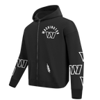 NFL WASHINGTON COMMANDERS MEN'S FULL ZIP HOODIE (BLACK)