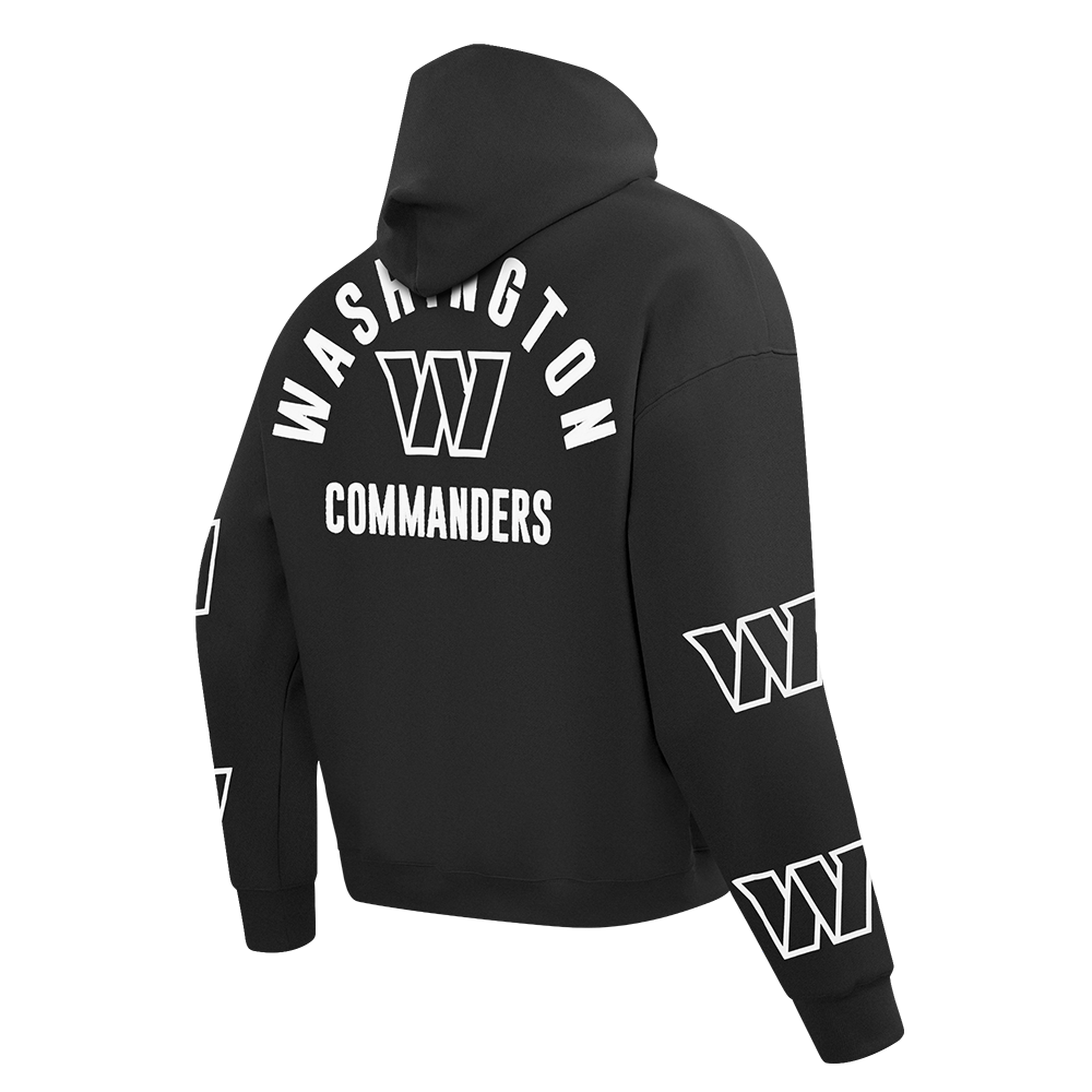 NFL WASHINGTON COMMANDERS MEN'S FULL ZIP HOODIE (BLACK)