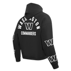 NFL WASHINGTON COMMANDERS MEN'S FULL ZIP HOODIE (BLACK)