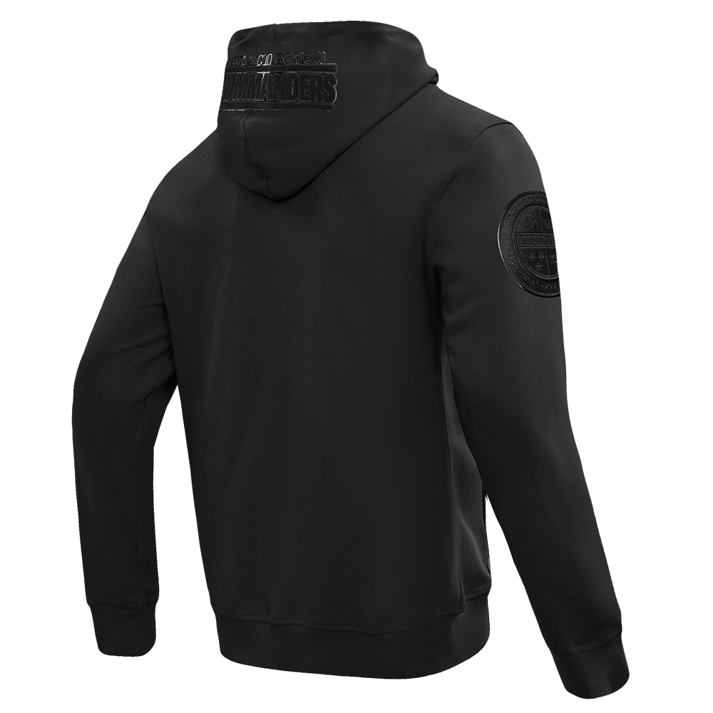 NFL WASHINGTON COMMANDERS TRIPLE BLACK MEN'S DK FZ HOODIE (TRIPLE BLACK)