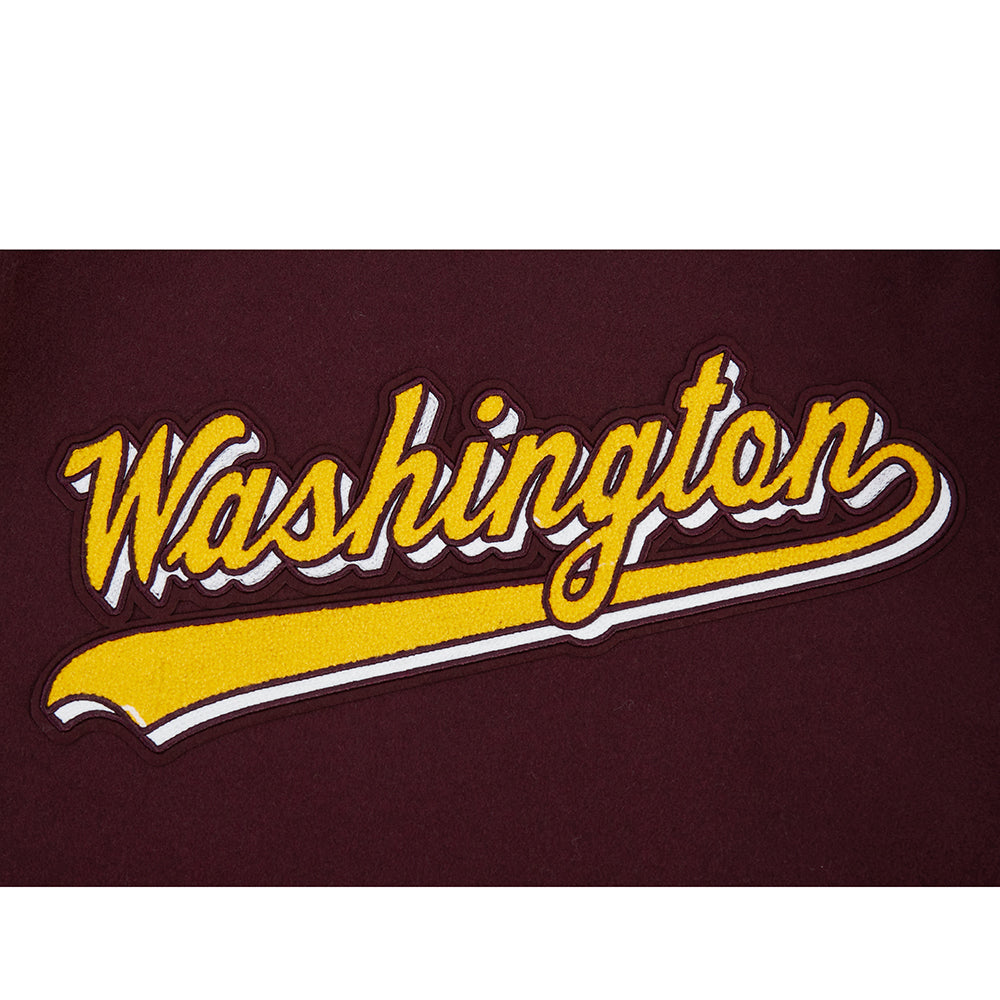 NFL WASHINGTON COMMANDERS SCRIPT TAIL BLOUSON COLLÉGIAL POUR HOMME (LIE-DE-VIN/BLANC)