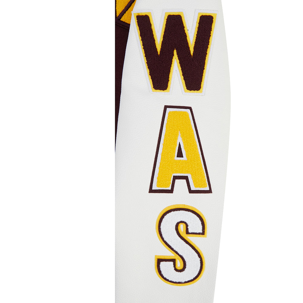 NFL WASHINGTON COMMANDERS SCRIPT TAIL BLOUSON COLLÉGIAL POUR HOMME (LIE-DE-VIN/BLANC)