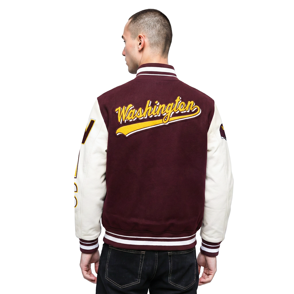 NFL WASHINGTON COMMANDERS SCRIPT TAIL MEN'S RIB WOOL VARSITY (WINE/WHITE)