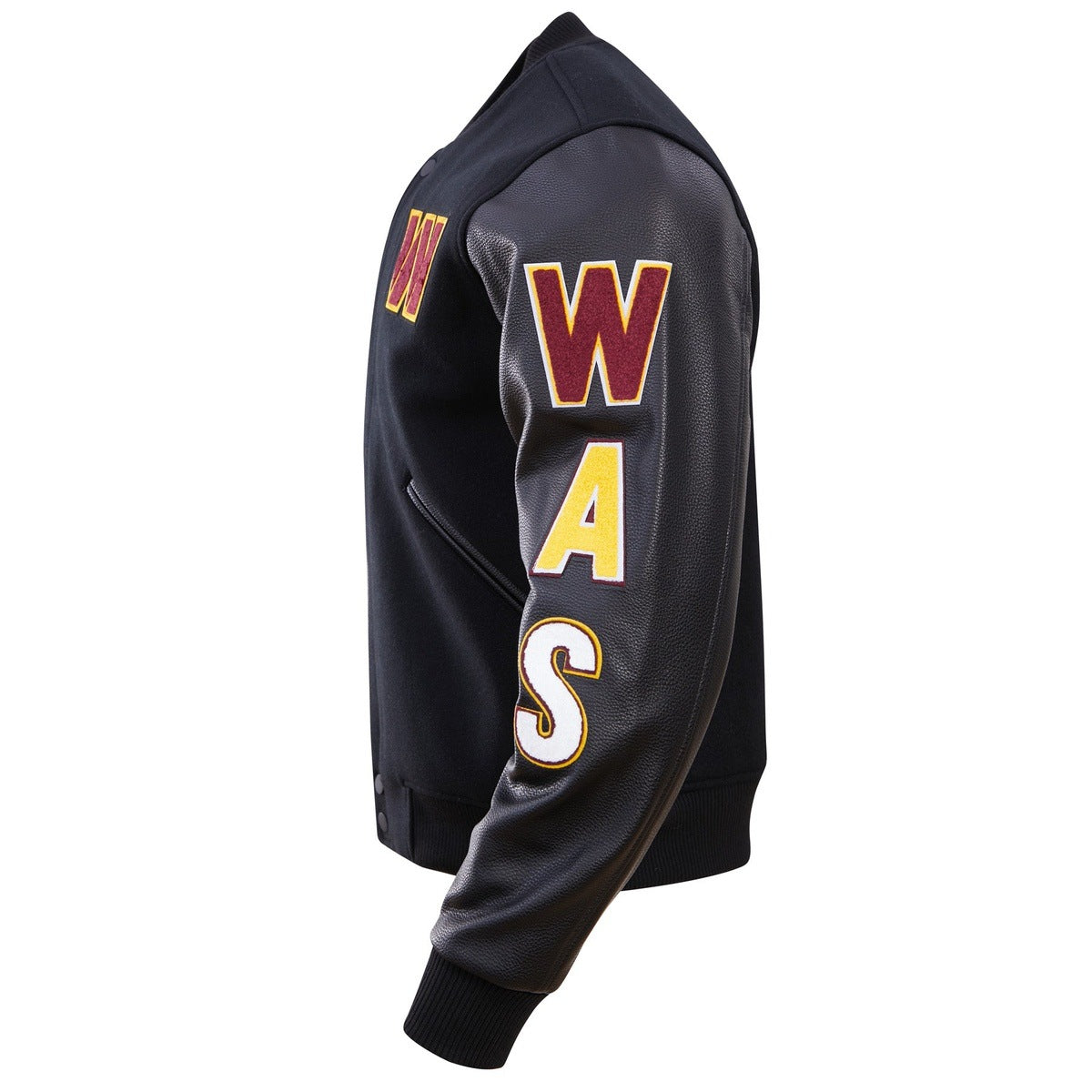 NFL WASHINGTON COMMANDERS CLASSIC BLOUSON COLLÉGIAL EN LAINE POUR HOMME (NOIR)