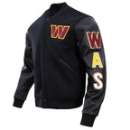 NFL WASHINGTON COMMANDERS CLASSIC BLOUSON COLLÉGIAL EN LAINE POUR HOMME (NOIR)