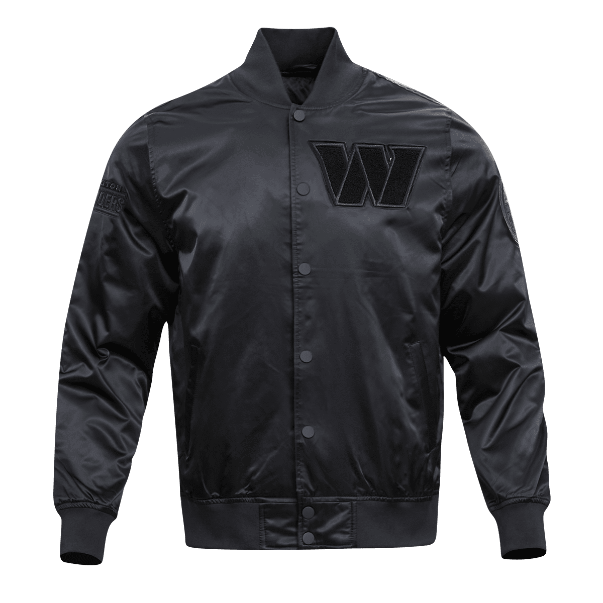 NFL WASHINGTON COMMANDERS TRIPLE BLACK BLOUSON EN SATIN POUR HOMME (TRIPLE NOIR)