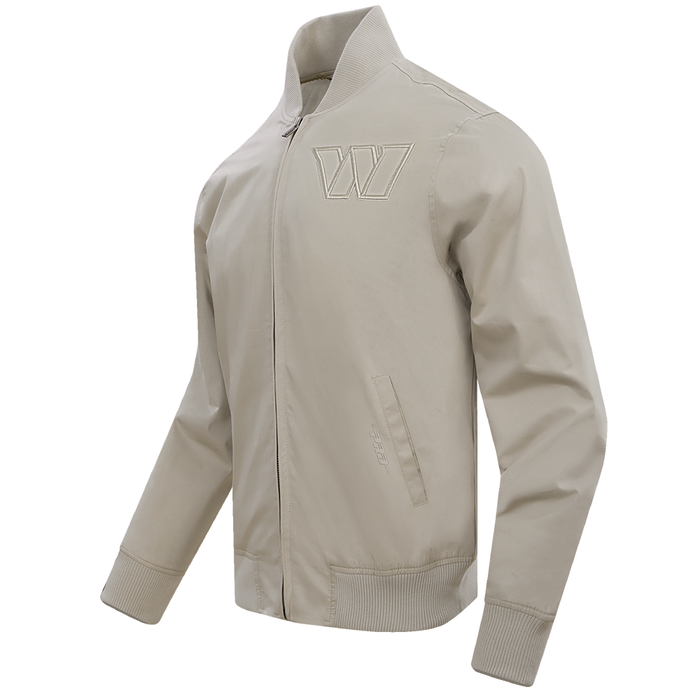 NFL WASHINGTON COMMANDERS NEUTRAL MEN'S  TWILL JACKET (TAUPE)