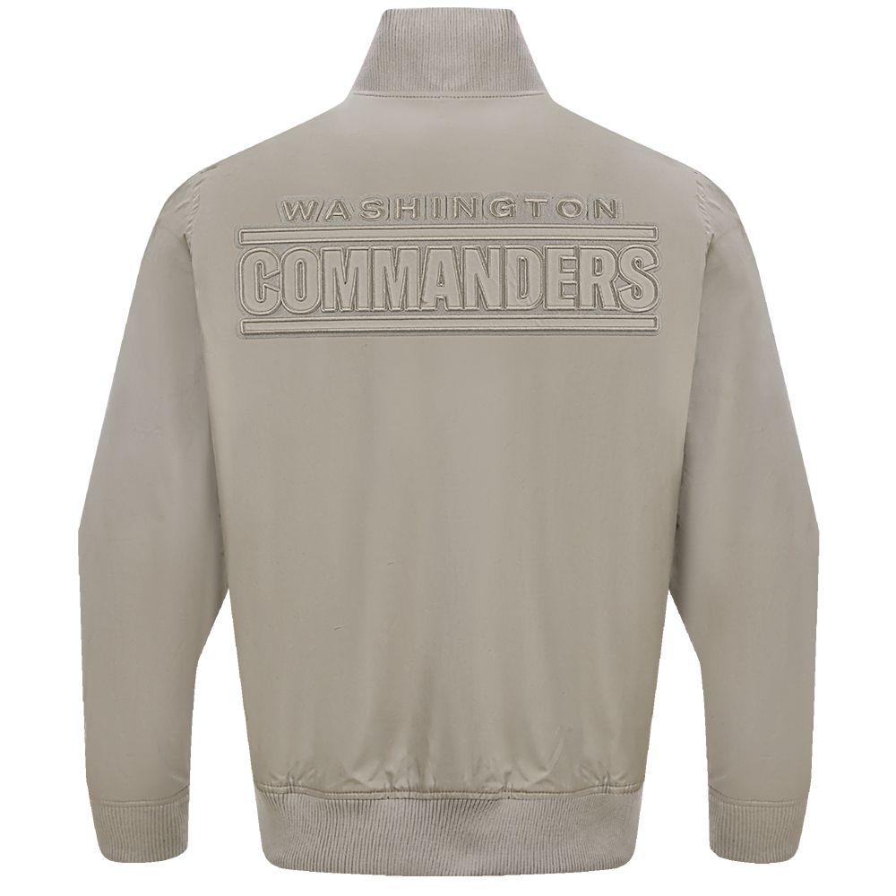 NFL WASHINGTON COMMANDERS NEUTRAL MEN'S  TWILL JACKET (TAUPE)