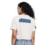 NFL WASHINGTON COMMANDERS VARSITY BLUES T-SHIRT EN JERSEY SIMPLE À COUPE CARRÉE POUR FEMME (LIN)