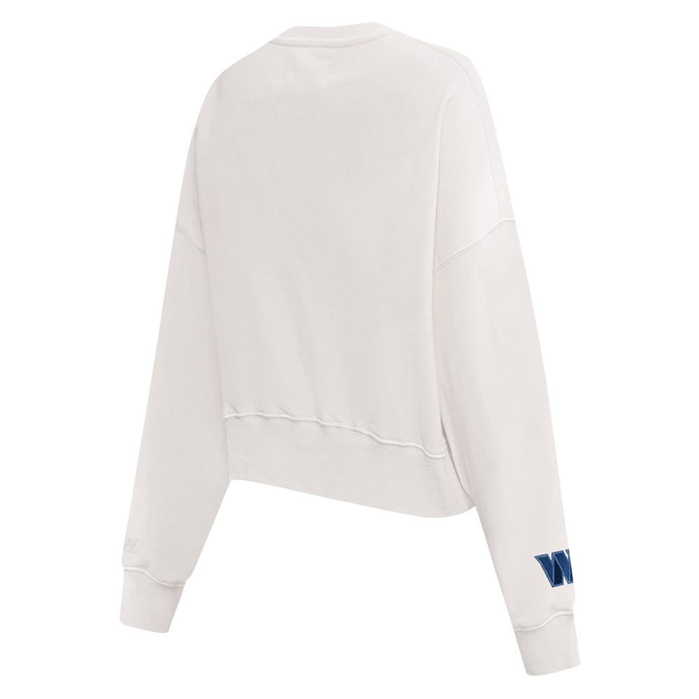NFL WASHINGTON COMMANDERS VARSITY BLUES CHANDAIL À COL ROND EN MOLLETON POUR FEMME (LIN)