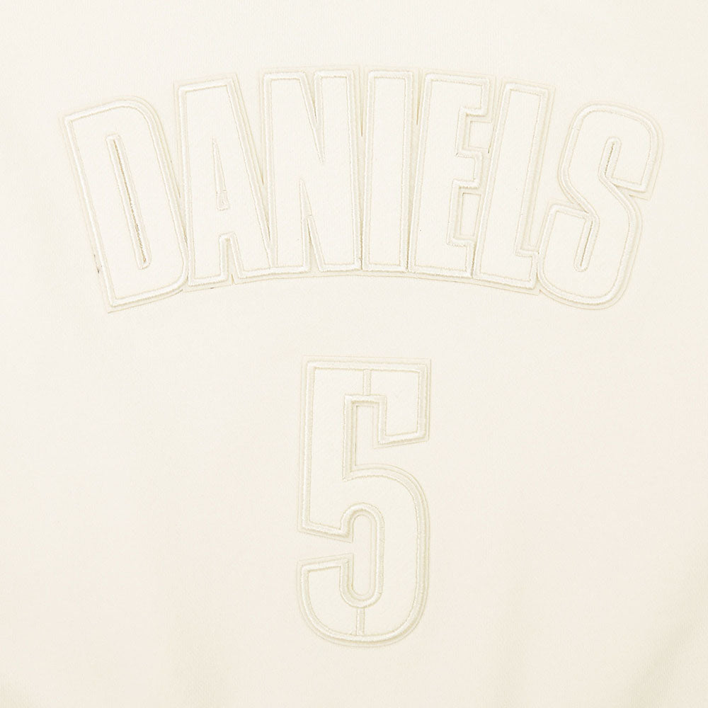 NFL WASHINGTON COMMANDERS JAYDEN DANIELS #5 NEUTRAL PNN CHANDAIL À COL ROND EN MOLLETON POUR FEMME (COQUILLE D'ŒUF)