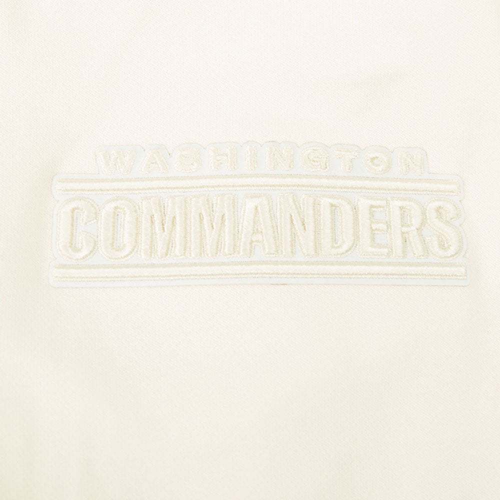 NFL WASHINGTON COMMANDERS JAYDEN DANIELS #5 NEUTRAL PNN CHANDAIL À COL ROND EN MOLLETON POUR FEMME (COQUILLE D'ŒUF)