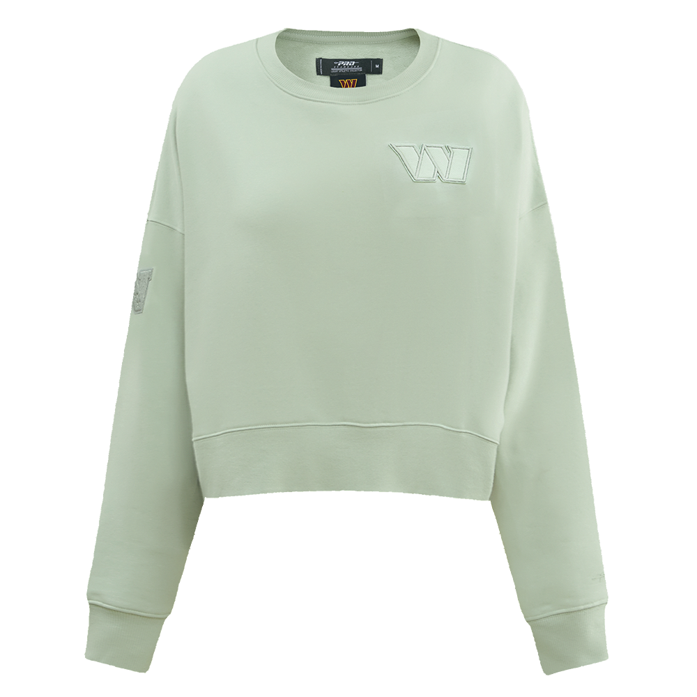 NFL WASHINGTON COMMANDERS NEUTRAL FLEECE CREWNECK (MOSS)