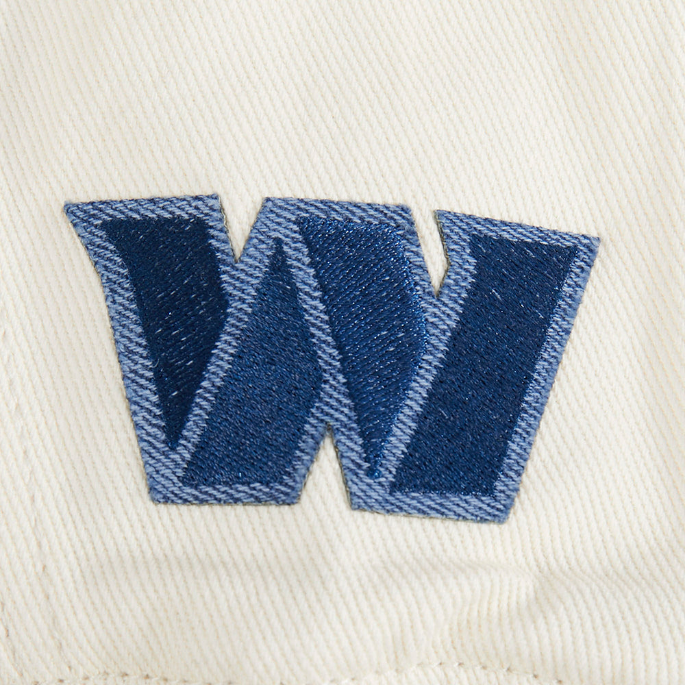 NFL WASHINGTON COMMANDERS VARSITY BLUES BLOUSON COLLÉGIAL EN DENIM POUR FEMME (DENIM/LIN)