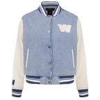 NFL WASHINGTON COMMANDERS VARSITY BLUES BLOUSON COLLÉGIAL EN DENIM POUR FEMME (DENIM/LIN)