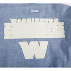 NFL WASHINGTON COMMANDERS VARSITY BLUES BLOUSON COLLÉGIAL EN DENIM POUR FEMME (DENIM/LIN)