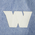 NFL WASHINGTON COMMANDERS VARSITY BLUES BLOUSON COLLÉGIAL EN DENIM POUR FEMME (DENIM/LIN)