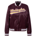 NFL WASHINGTON COMMANDERS SCRIPT TAIL WOMEN'S SATIN JACKET (WINE)