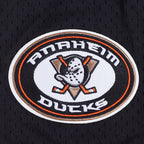 NHL ANAHEIM DUCKS CLASSIC MESH MEN'S BUTTON DOWN SHIRT (BLACK/ORANGE)