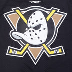 NHL ANAHEIM DUCKS CLASSIC MESH MEN'S BUTTON DOWN SHIRT (BLACK/ORANGE)
