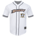 NHL ANAHEIM DUCKS CLASSIC MESH CHEMISE BOUTONNÉE POUR HOMME (BLANC/NOIR/BLANC)