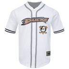 NHL ANAHEIM DUCKS CLASSIC MESH CHEMISE BOUTONNÉE POUR HOMME (BLANC/NOIR/BLANC)