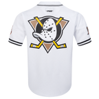 NHL ANAHEIM DUCKS CLASSIC MESH CHEMISE BOUTONNÉE POUR HOMME (BLANC/NOIR/BLANC)