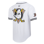 NHL ANAHEIM DUCKS CLASSIC MESH CHEMISE BOUTONNÉE POUR HOMME (BLANC/NOIR/BLANC)
