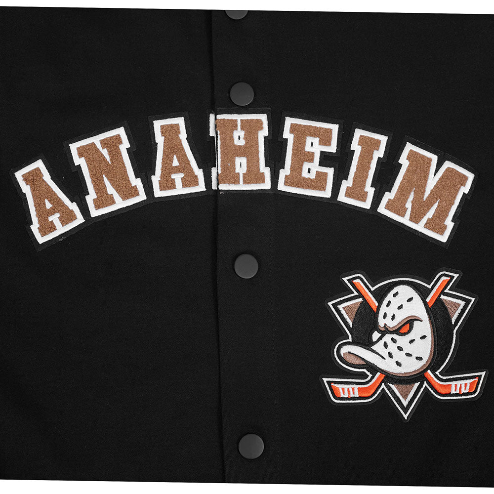 NHL ANAHEIM DUCKS CLASSIC BLOUSON D'ÉCHAUFFEMENT POUR HOMME (NOIR/ORANGE)