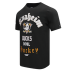NHL ANAHEIM DUCKS OLD ENGLISH MEN'S TEE (BLACK)
