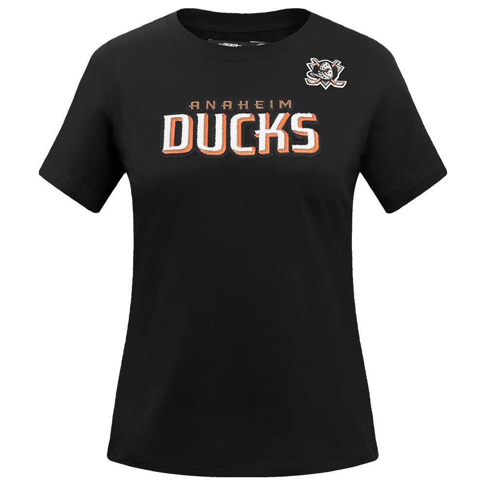 NHL ANAHEIM DUCKS CLASSIC T-SHIRT AJUSTÉ POUR FEMME (NOIR)