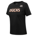 NHL ANAHEIM DUCKS CLASSIC T-SHIRT AJUSTÉ POUR FEMME (NOIR)