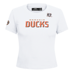 NHL ANAHEIM DUCKS CLASSIC T-SHIRT AJUSTÉ POUR FEMME (BLANC)