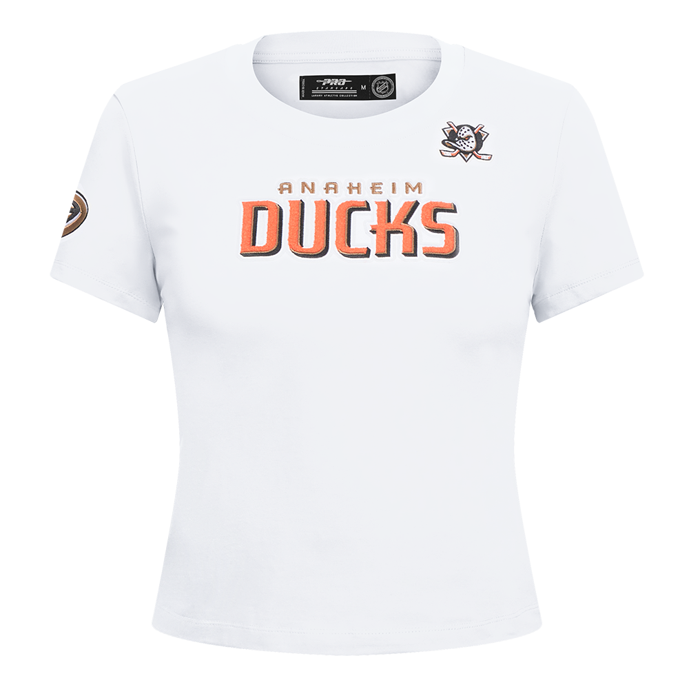 NHL ANAHEIM DUCKS CLASSIC T-SHIRT AJUSTÉ POUR FEMME (BLANC)