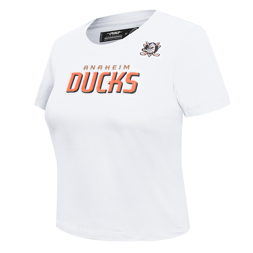 NHL ANAHEIM DUCKS CLASSIC T-SHIRT AJUSTÉ POUR FEMME (BLANC)