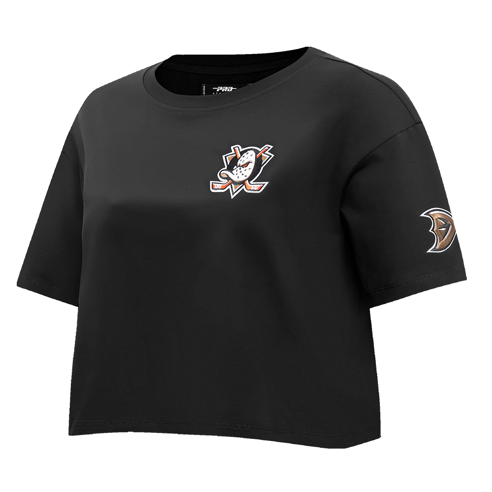 NHL ANAHEIM DUCKS CLASSIC WOMEN'S BOXY TEE (BLACK)