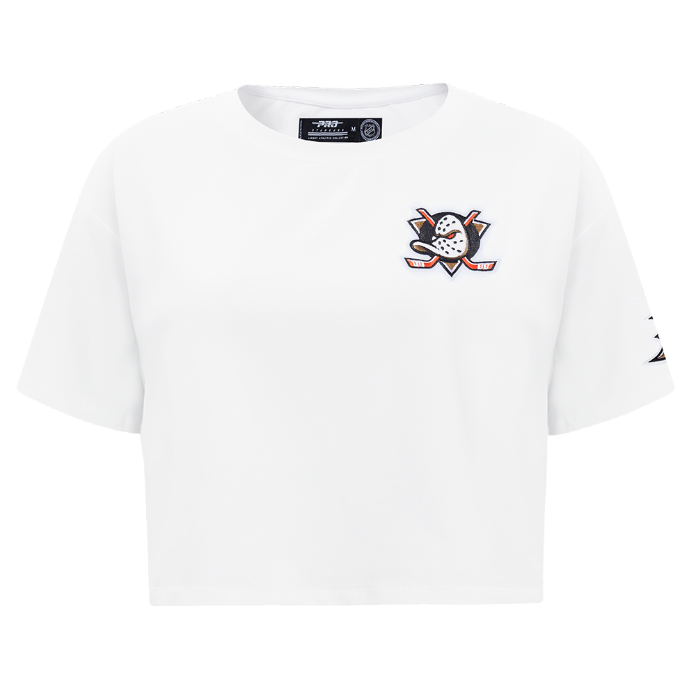NHL ANAHEIM DUCKS CLASSIC T-SHIRT À COUPE CARRÉE POUR FEMME (BLANC)