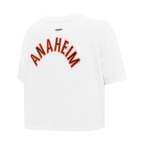 NHL ANAHEIM DUCKS CLASSIC T-SHIRT À COUPE CARRÉE POUR FEMME (BLANC)