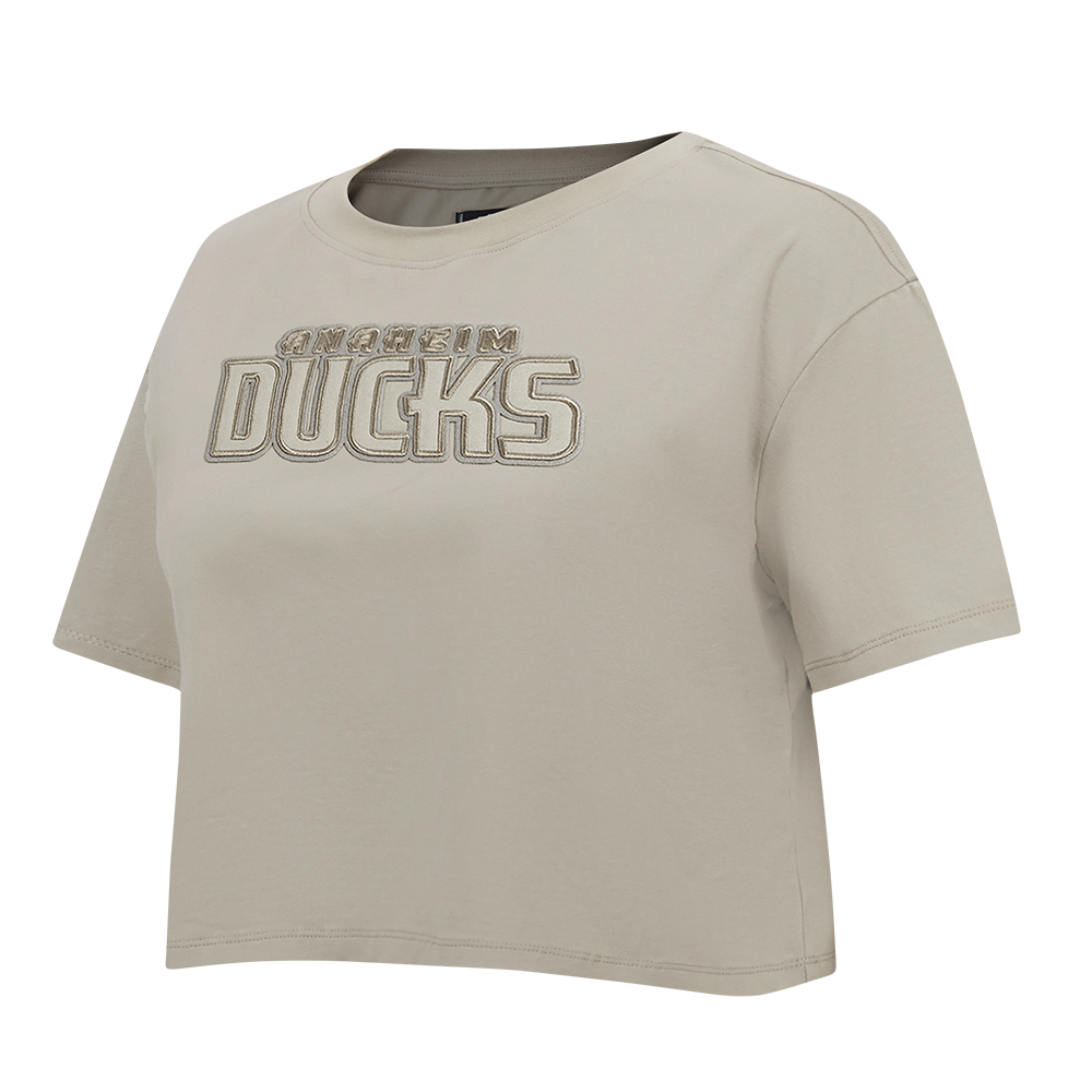 NHL ANAHEIM DUCKS NEUTRAL SINGLE JERSEY BOXY TEE (TAUPE)