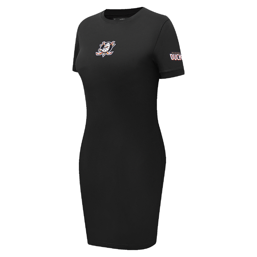 NHL ANAHEIM DUCKS CLASSIC WOMEN'S BODYCON DRESS (BLACK)