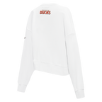 NHL ANAHEIM DUCKS CLASSIC WOMEN'S FLEECE CREWNECK (WHITE)
